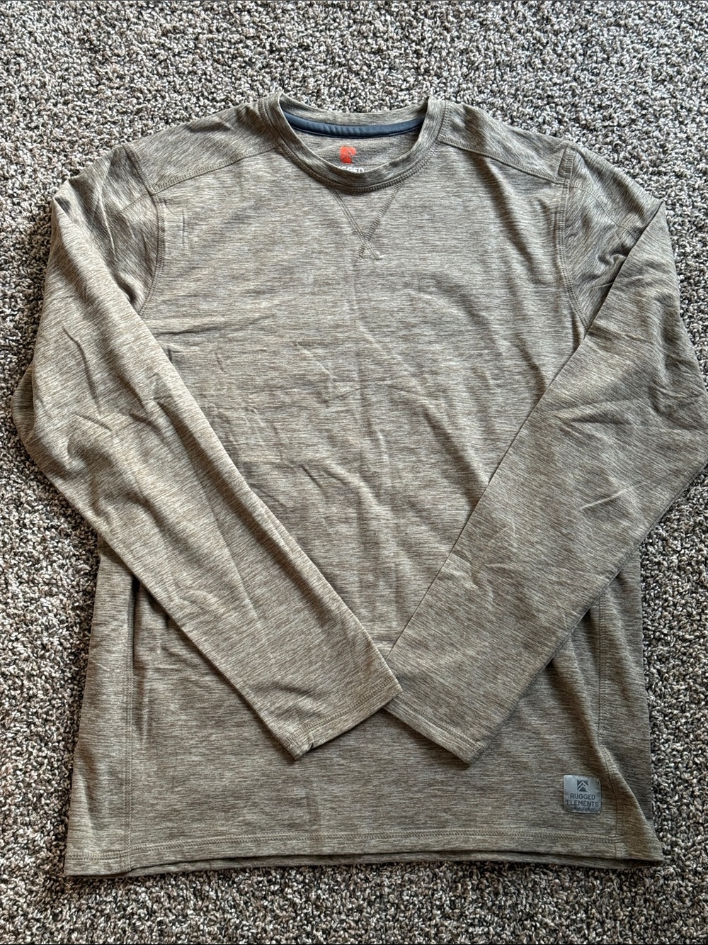 Men's Long-Sleeve Crewneck Shirt in Heather Gray